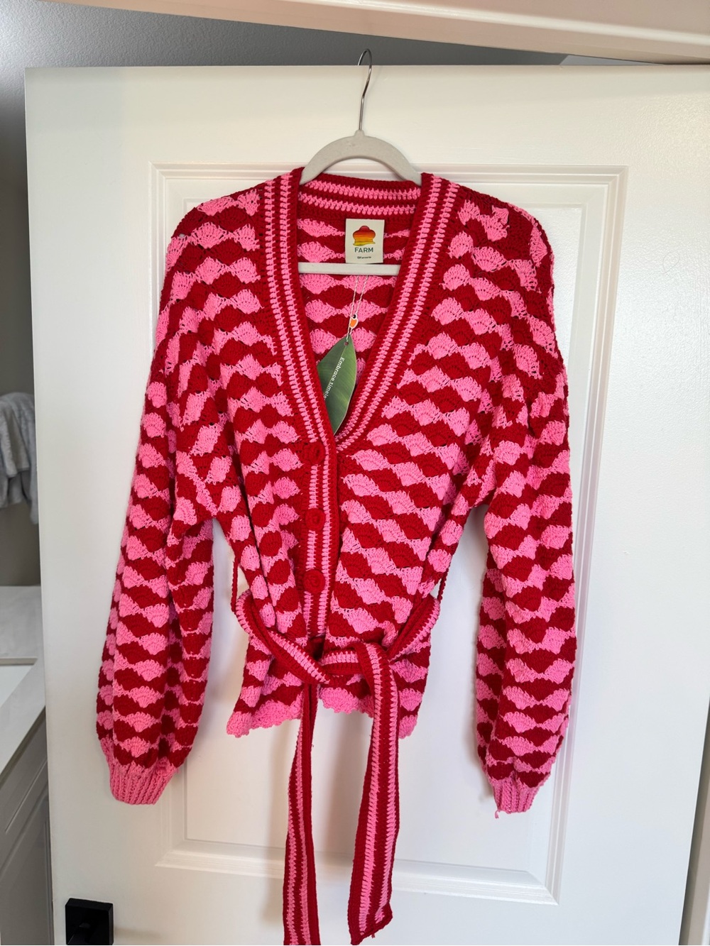 Farm Rio Fan Stitch Crochet Cardigan - Picture 2 of 9